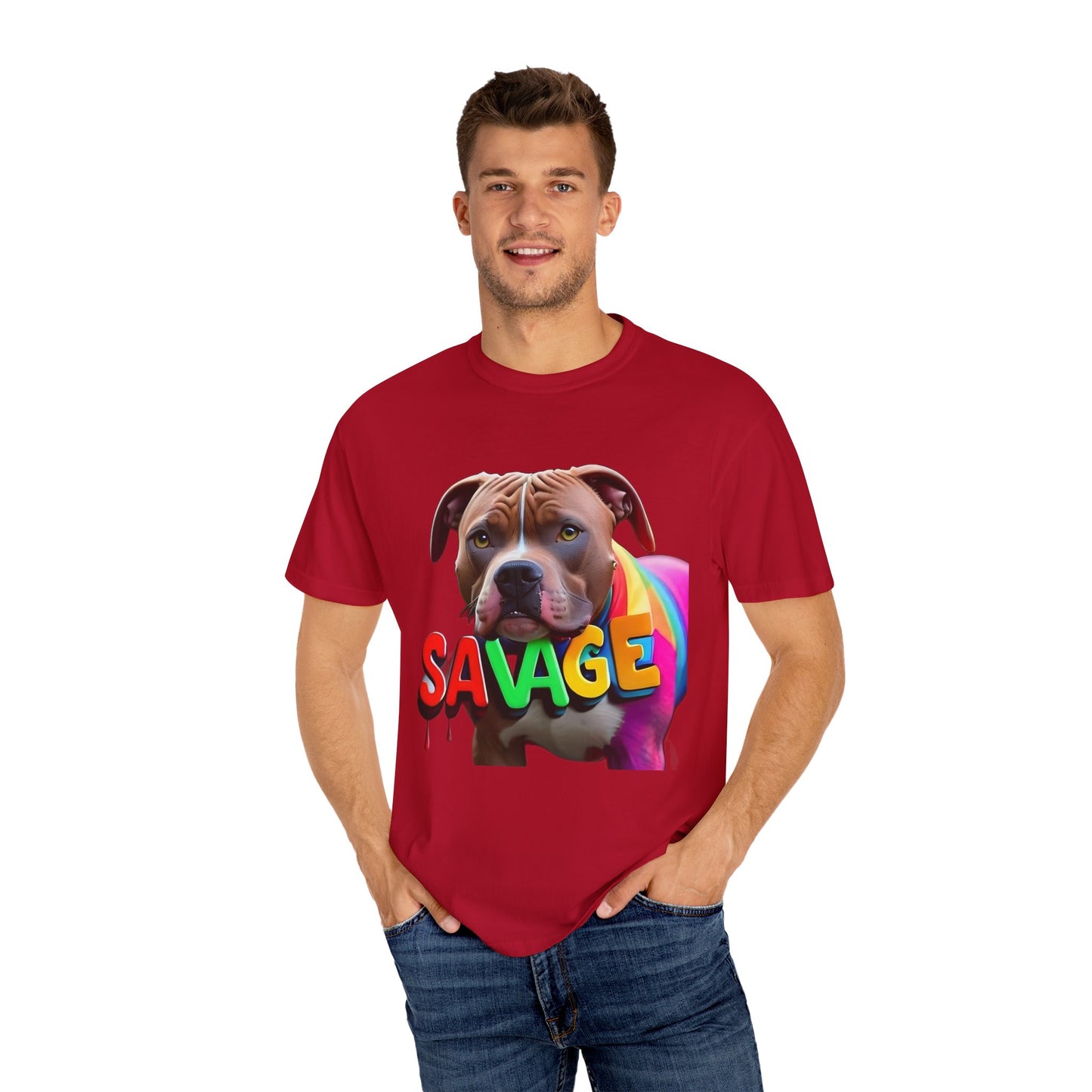 Savage Rainbow Pitbull T-shirt