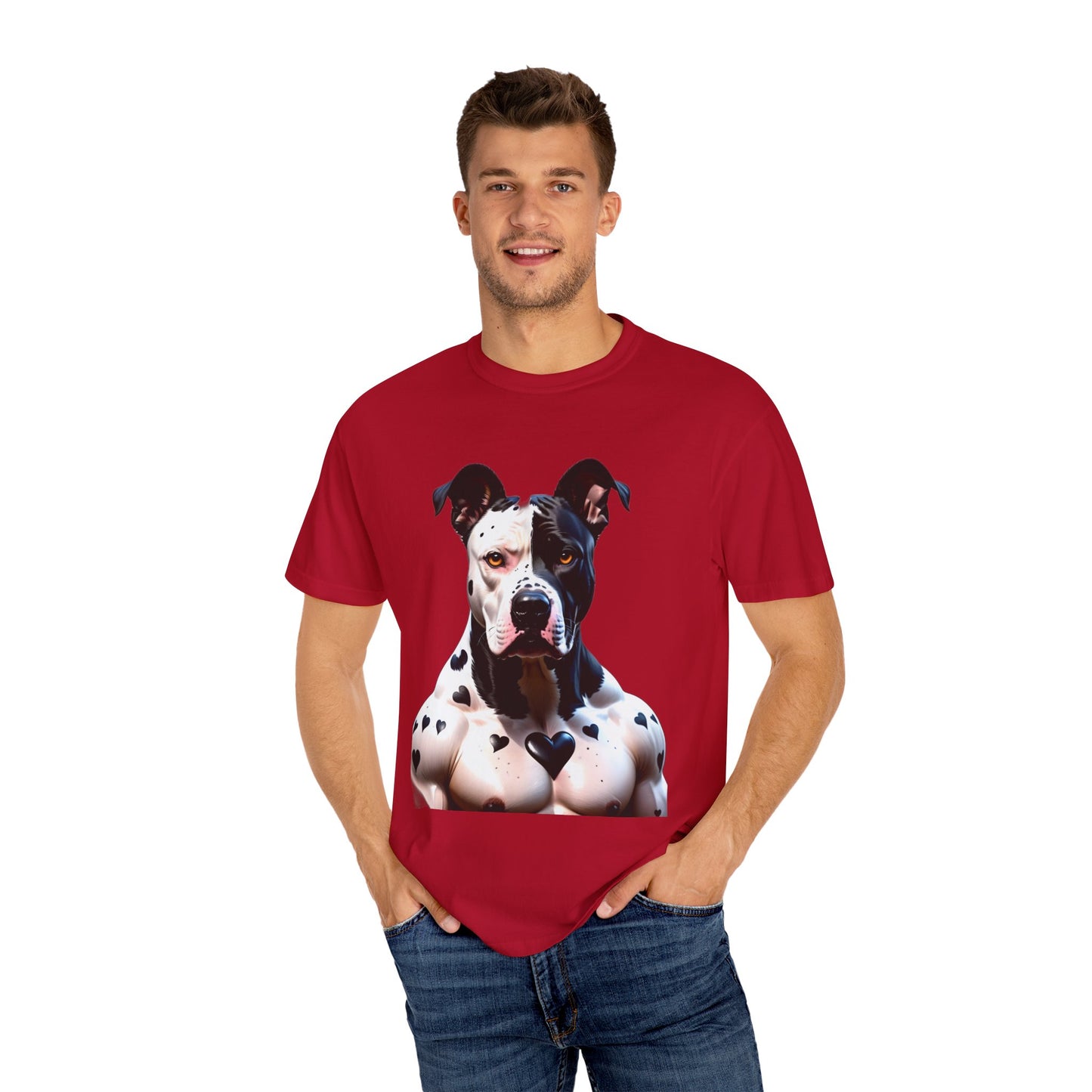 Savage Muscular Pitbull Heart T-shirt