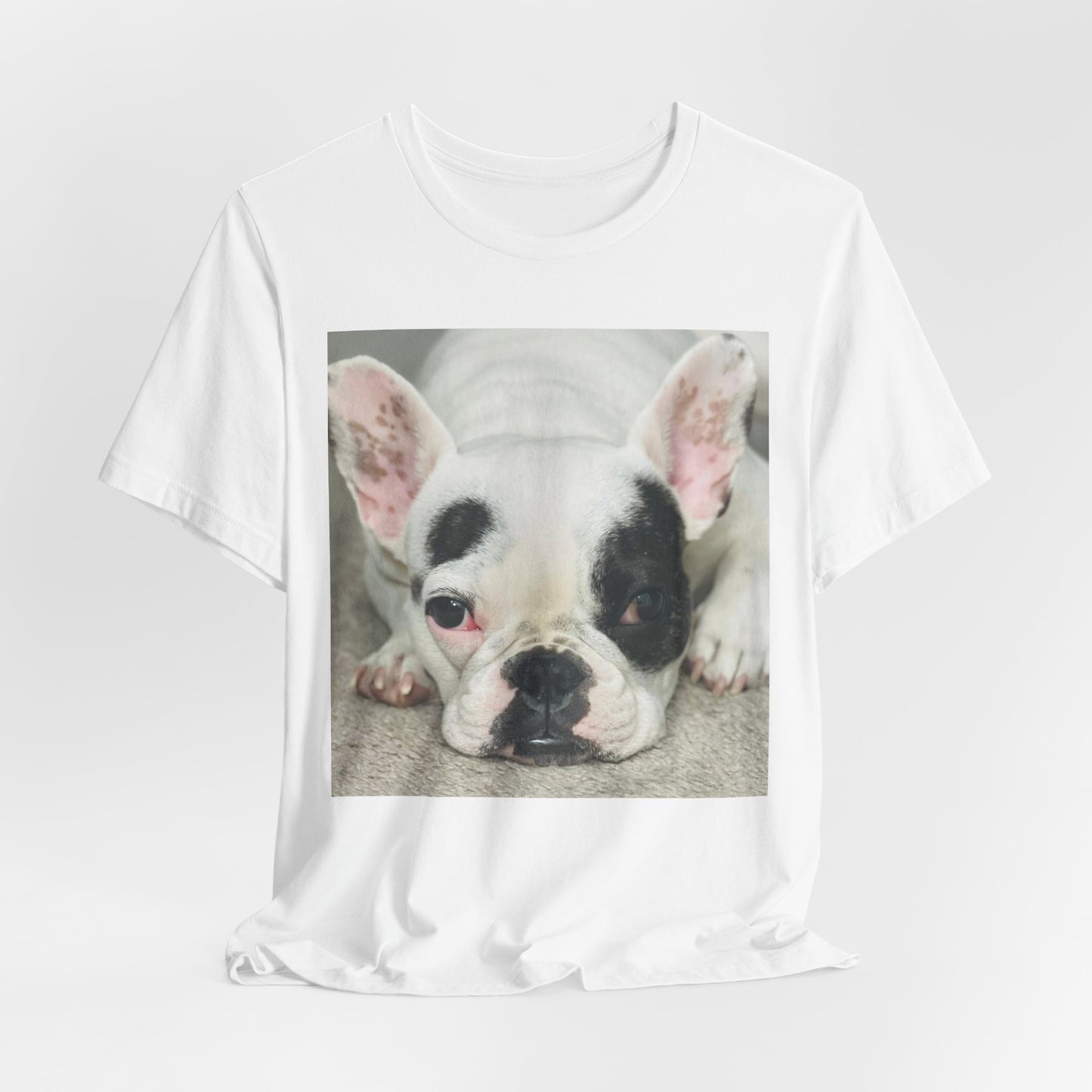 French Bulldog Photo Tee - Cute Relaxed Pup Graphic T-Shirt