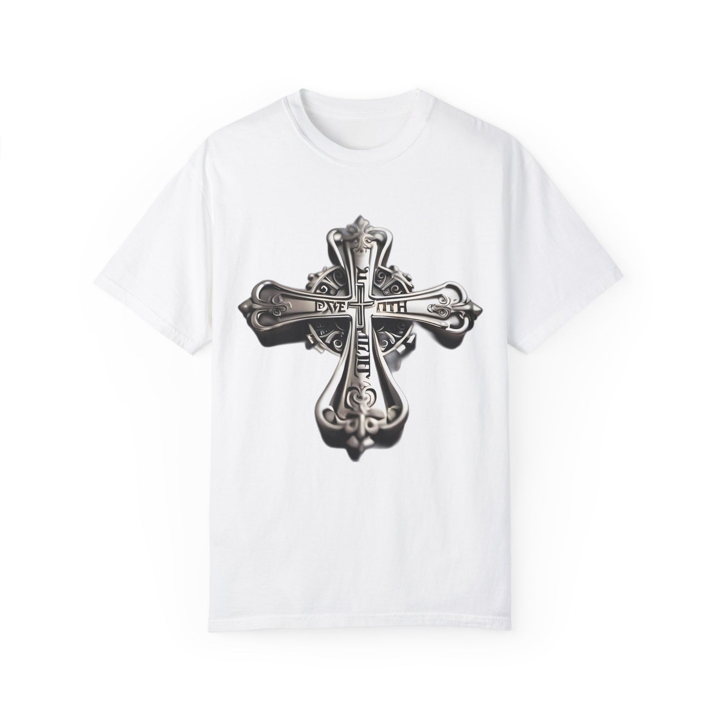 Silver Faith Cross T-shirt