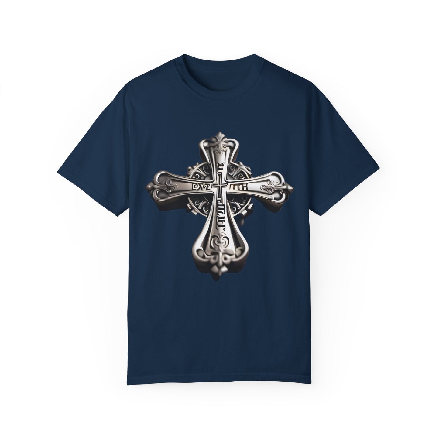 Silver Faith Cross T-shirt