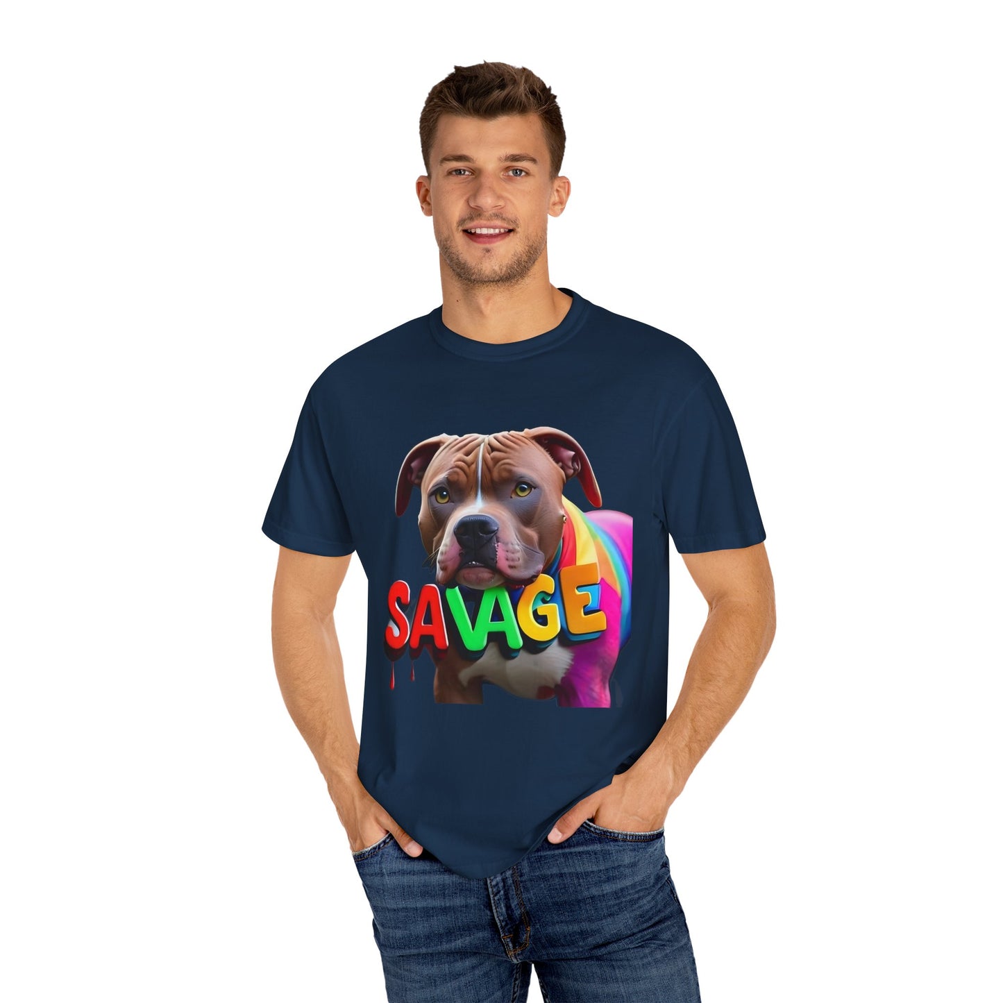 Savage Rainbow Pitbull T-shirt