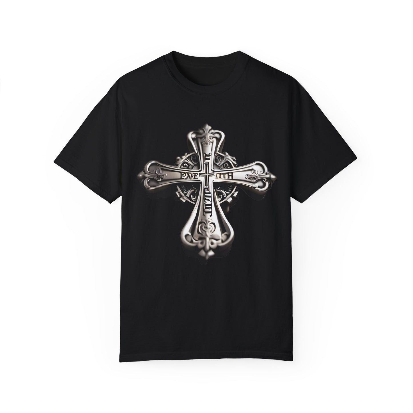 Silver Faith Cross T-shirt