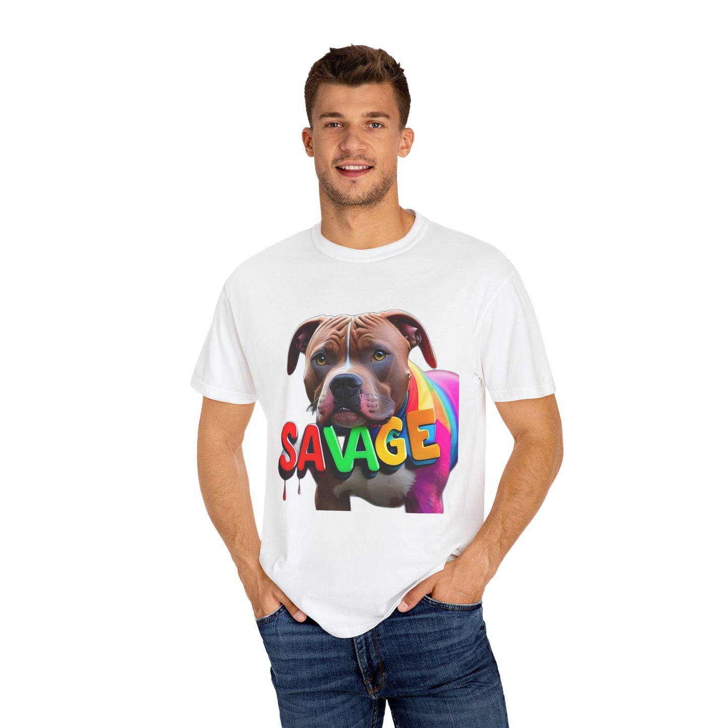 Savage Rainbow Pitbull T-shirt