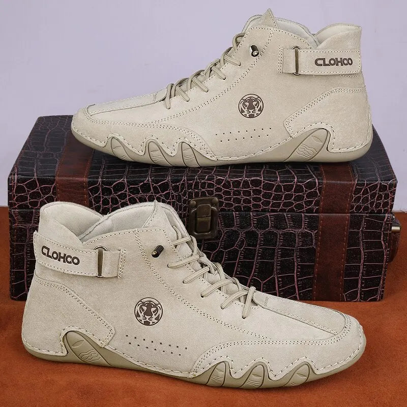 Men's Genuine Leather Shoes Ankle Boots