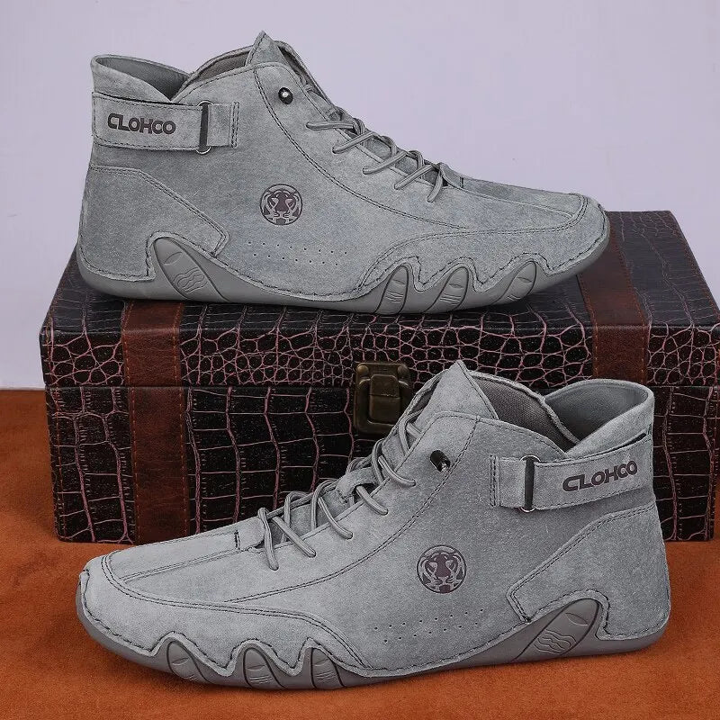 Men's Genuine Leather Shoes Ankle Boots