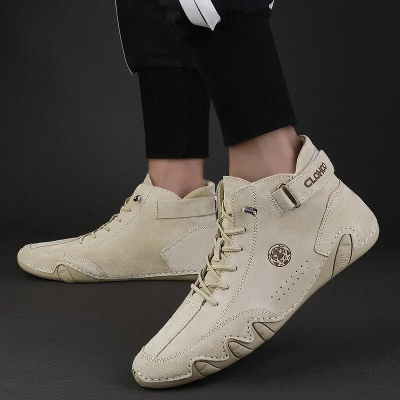 Men's Genuine Leather Shoes Ankle Boots