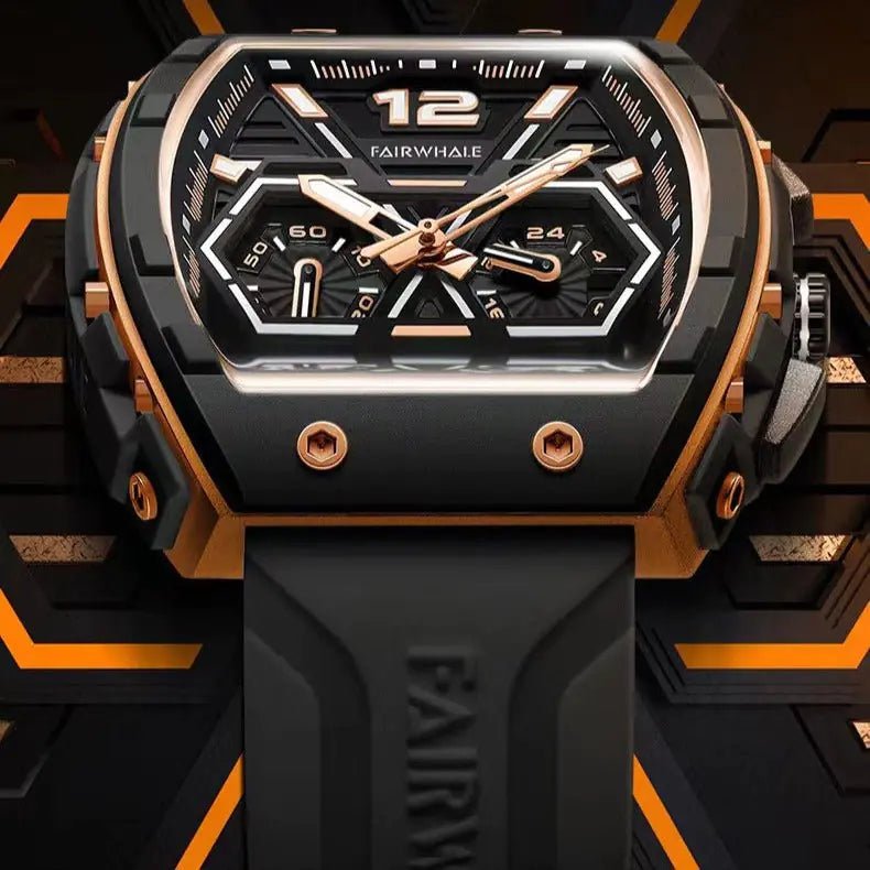 Multi-Hand Chronograph Rubber Strap - SavageBiz
