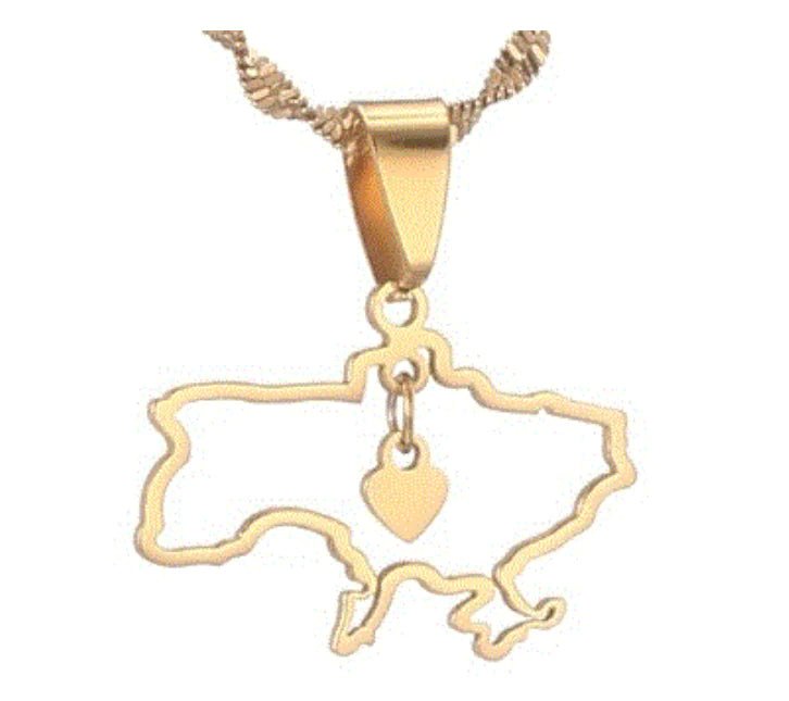 Necklace with Ukrainian Flag Pendant - SavageBiz