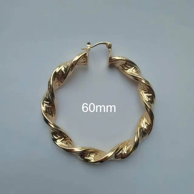 Punk Chic: Great Wall Hoop Earrings - SavageBiz