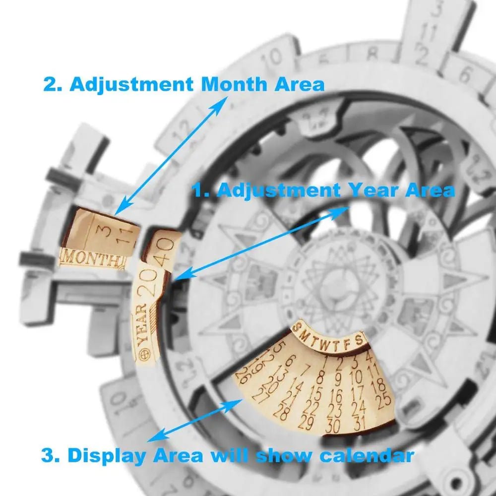 Robotime DIY Perpetual Wooden Calendar - SavageBiz
