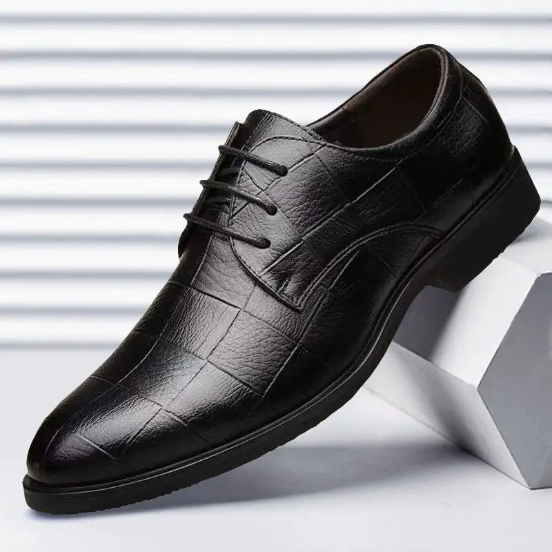 Thick-soled Laced Up Mens Shoes - SavageBiz