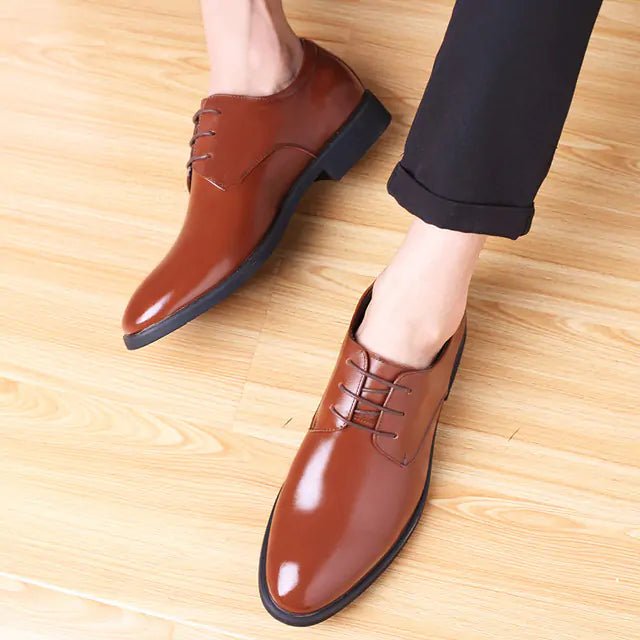 Thick-soled Laced Up Mens Shoes - SavageBiz