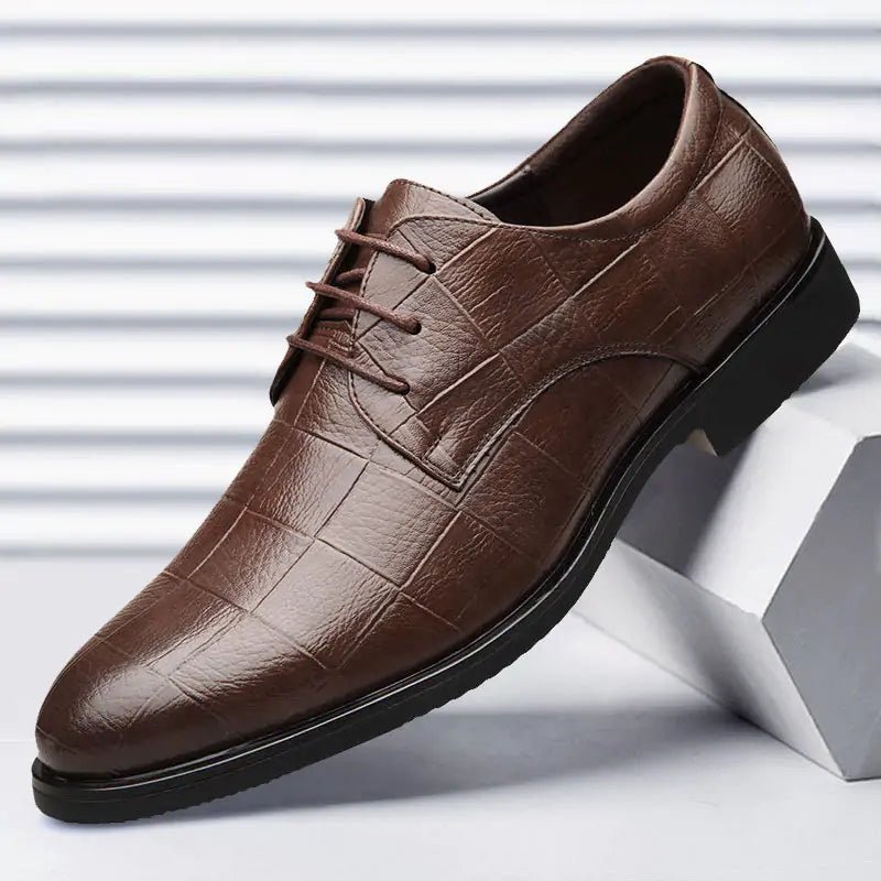 Thick-soled Laced Up Mens Shoes - SavageBiz