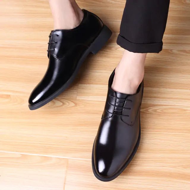 Thick-soled Laced Up Mens Shoes - SavageBiz