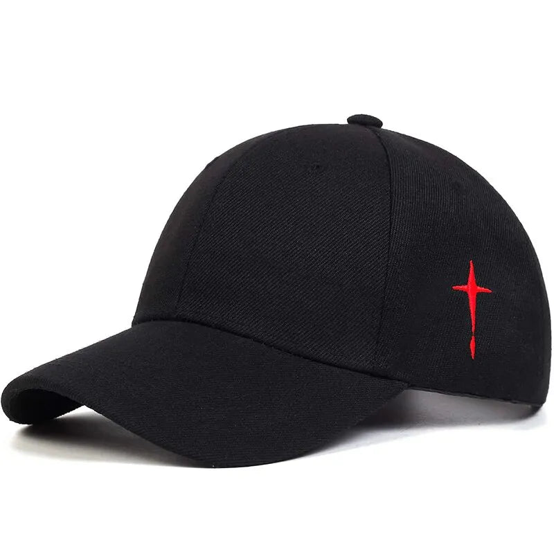 Unisex Simple Cross Water Drop Embroidery Baseball Cap - SavageBiz