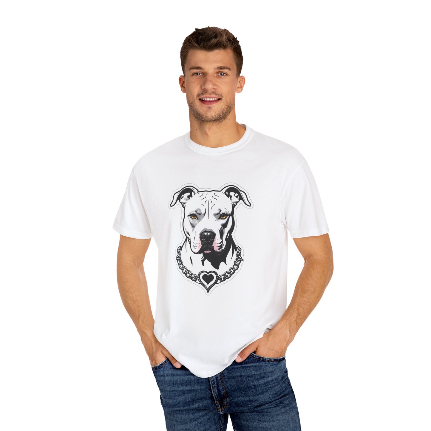 Pitbull Heart Necklace T-shirt