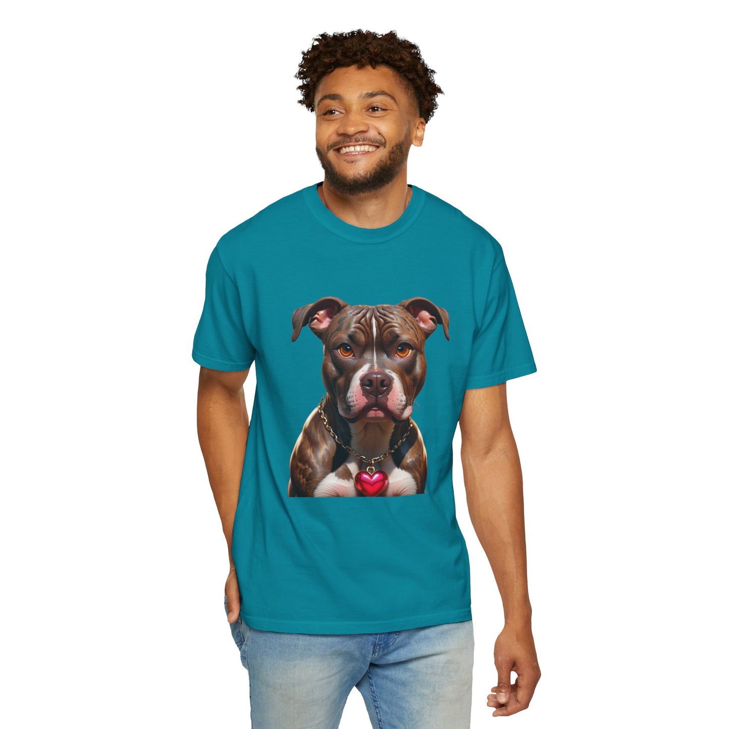 Pitbull Heart Necklace T-shirt