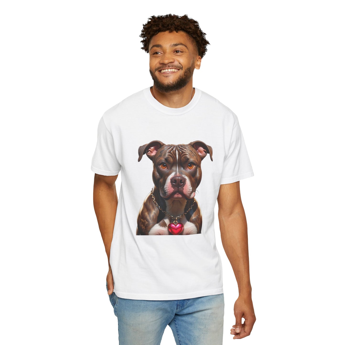 Pitbull Heart Necklace T-shirt