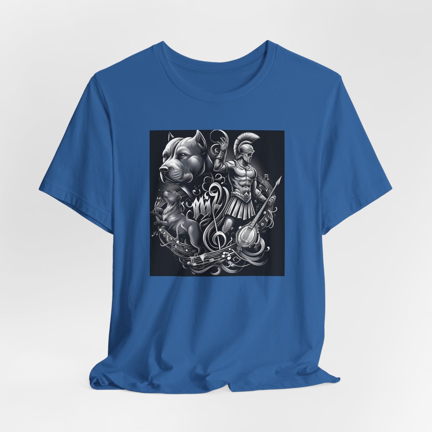 Spartan & Pitbull Musical Warrior Tattoo T-Shirt