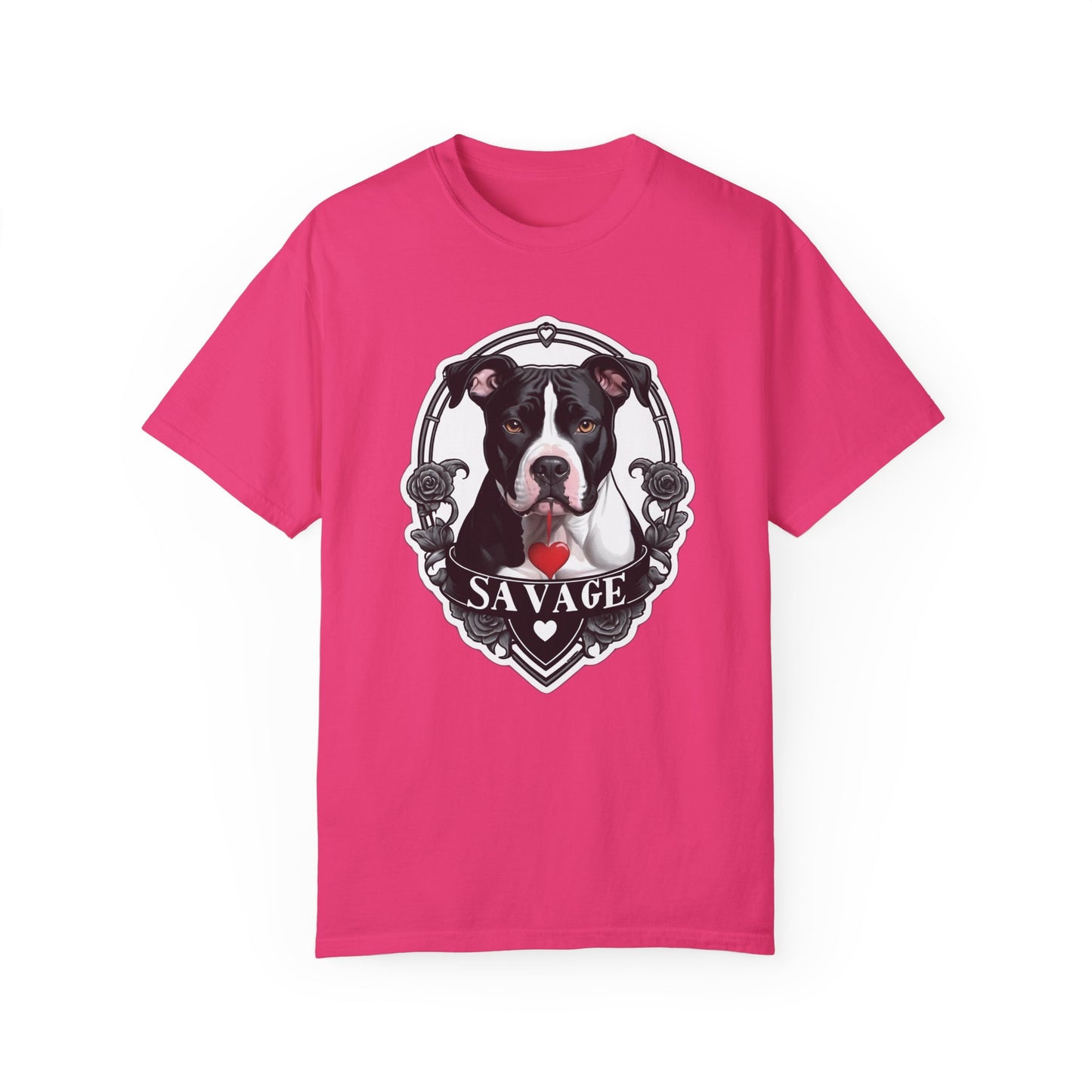 Savage Pitbull Hanging Heart T-Shirt