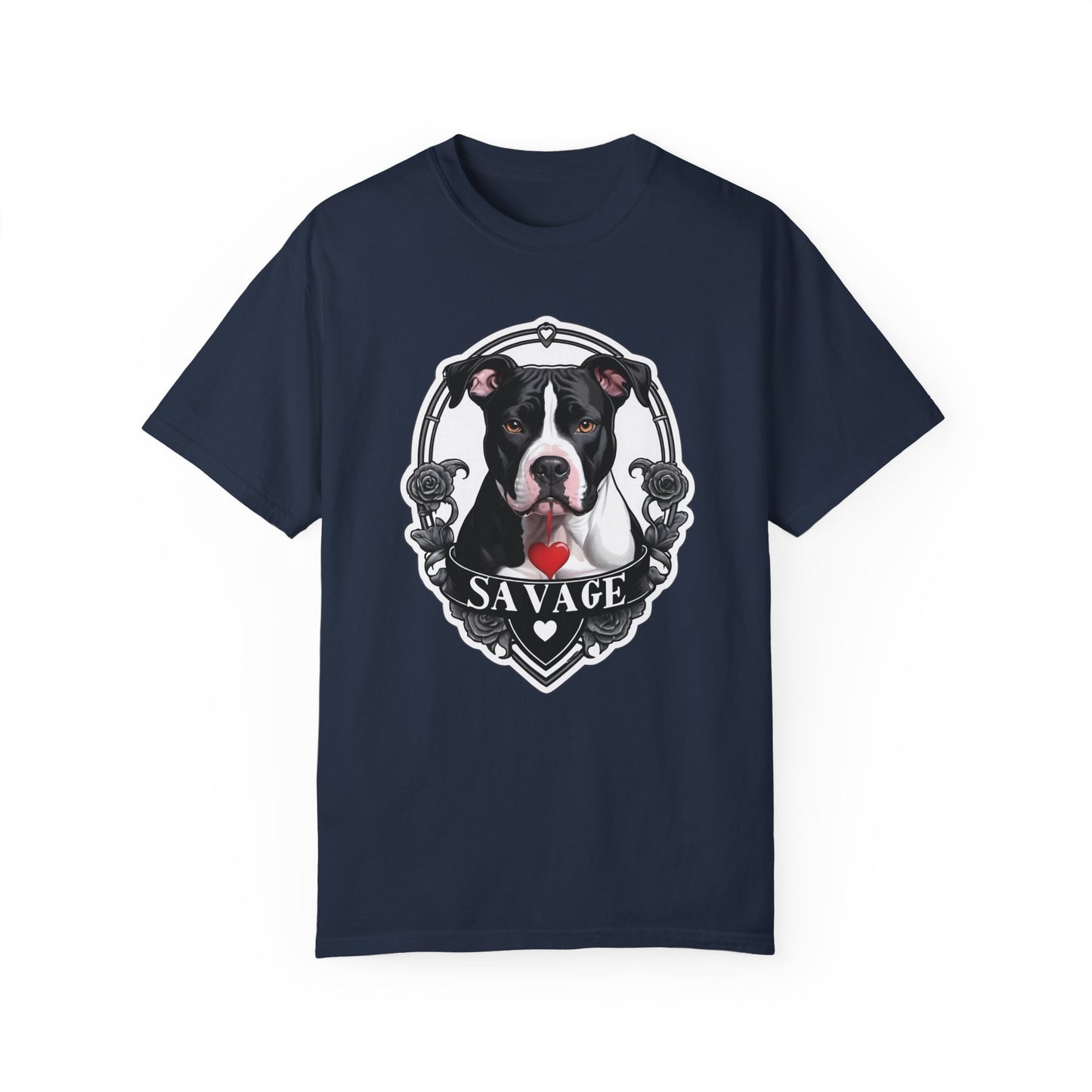 Savage Pitbull Hanging Heart T-Shirt