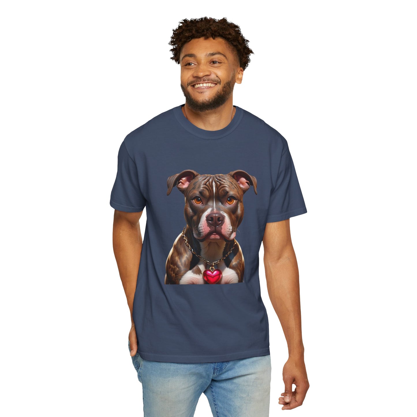 Pitbull Heart Necklace T-shirt