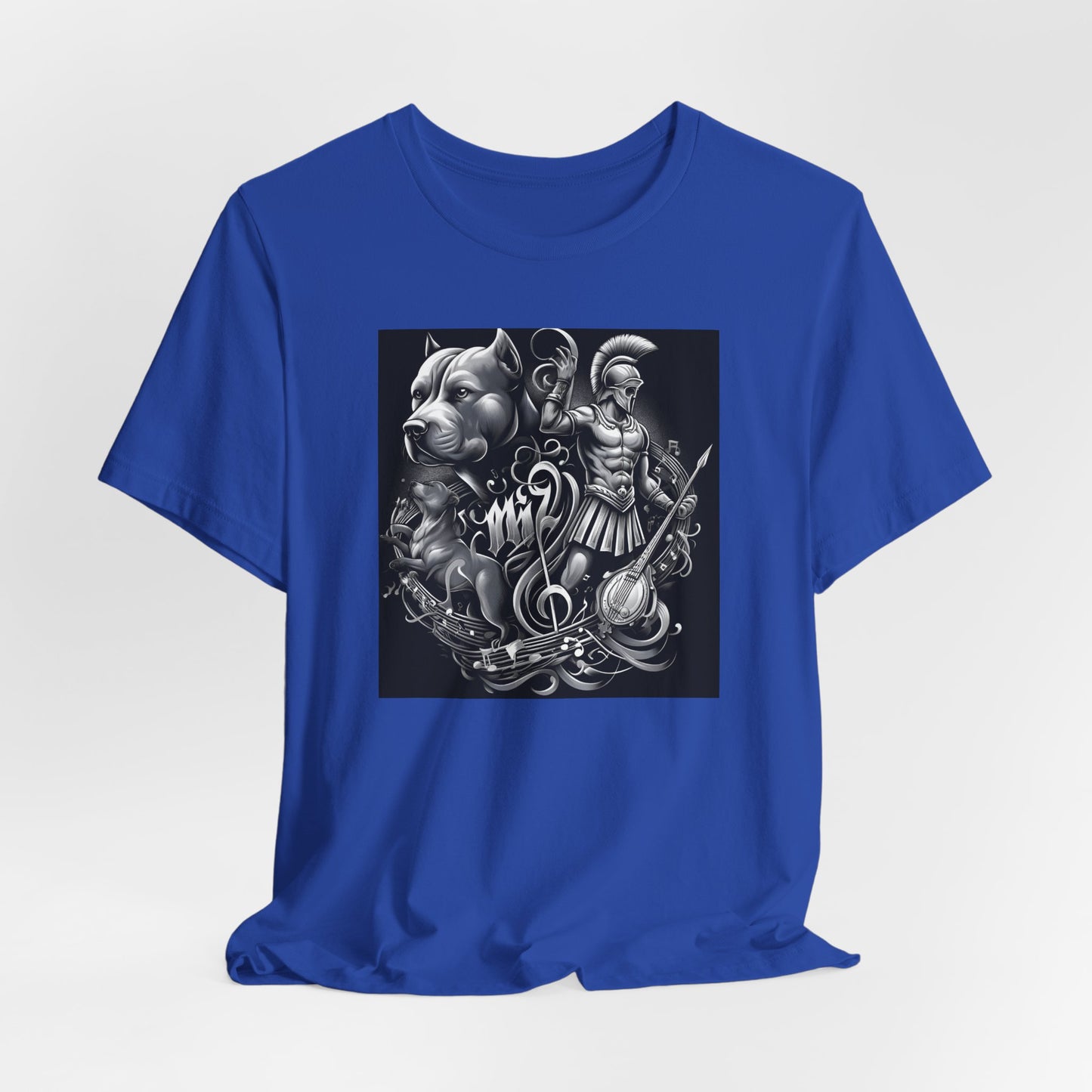 Spartan & Pitbull Musical Warrior Tattoo T-Shirt