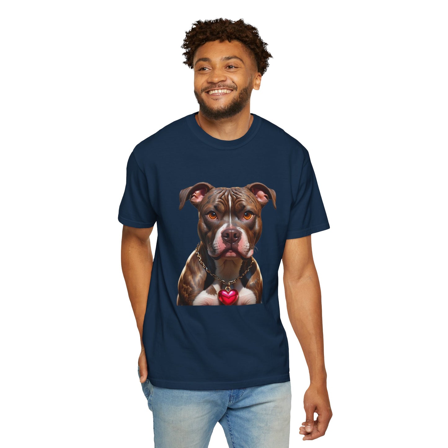 Pitbull Heart Necklace T-shirt