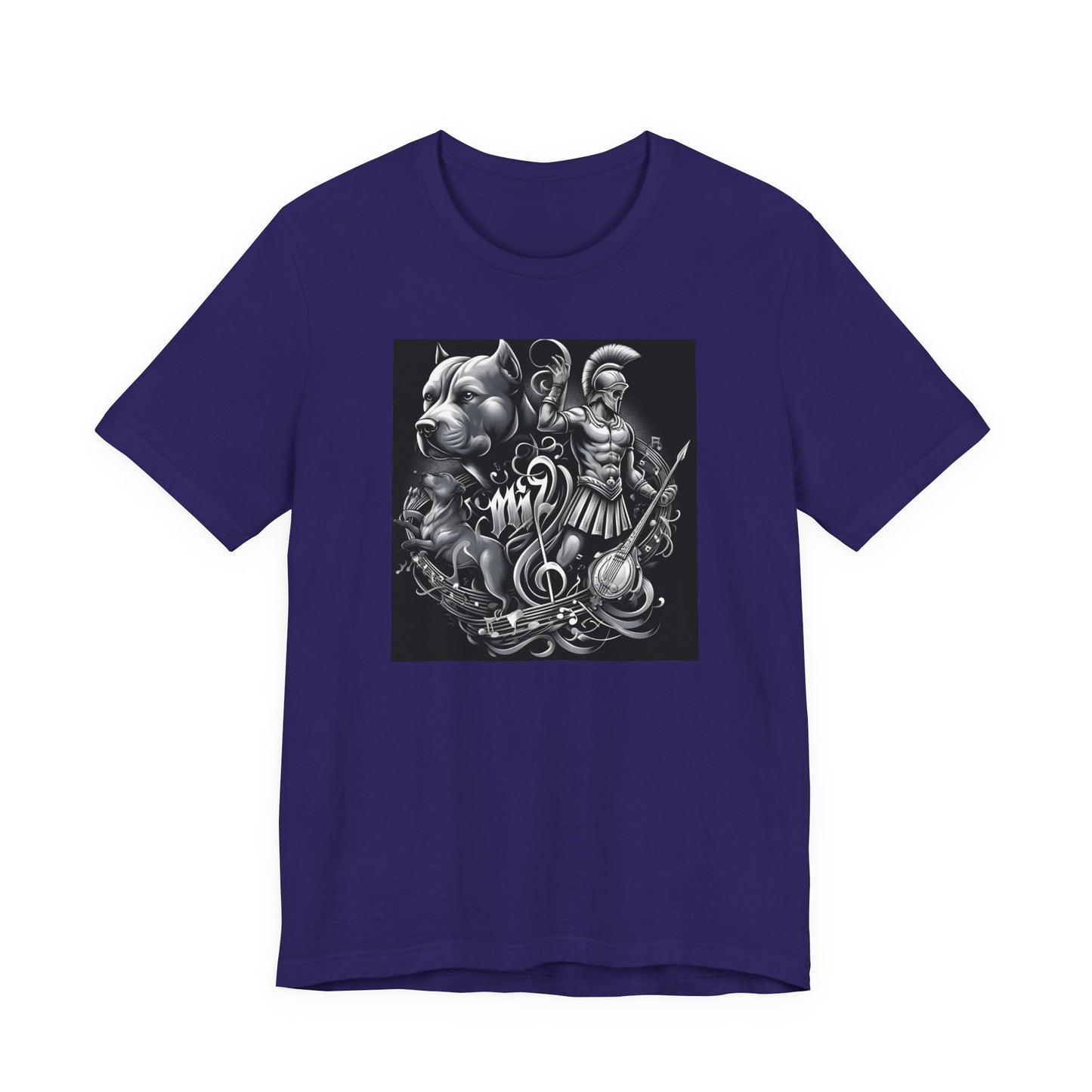 Spartan & Pitbull Musical Warrior Tattoo T-Shirt