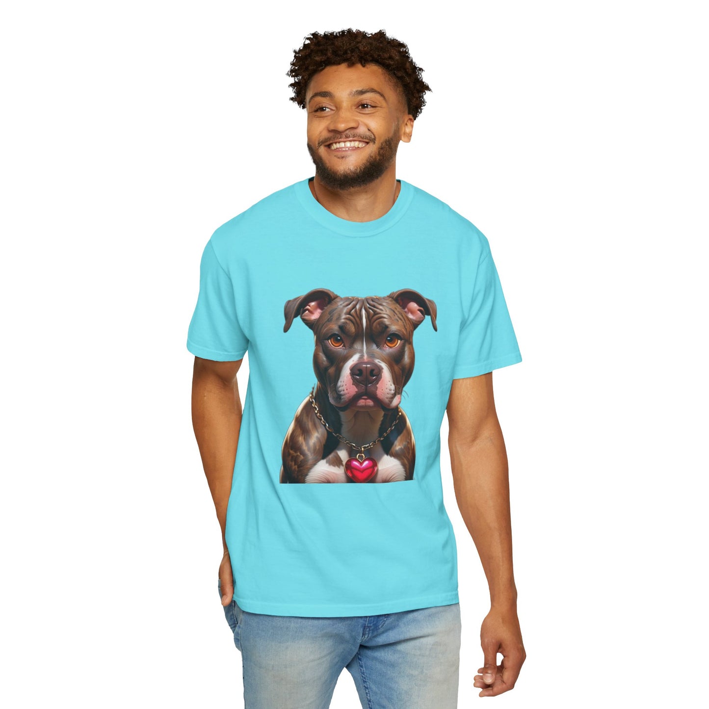 Pitbull Heart Necklace T-shirt