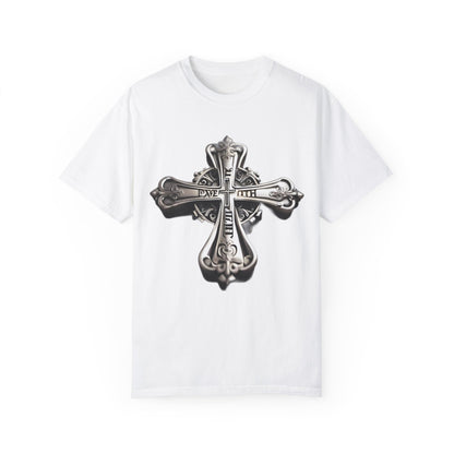 Silver Faith Cross T-shirt