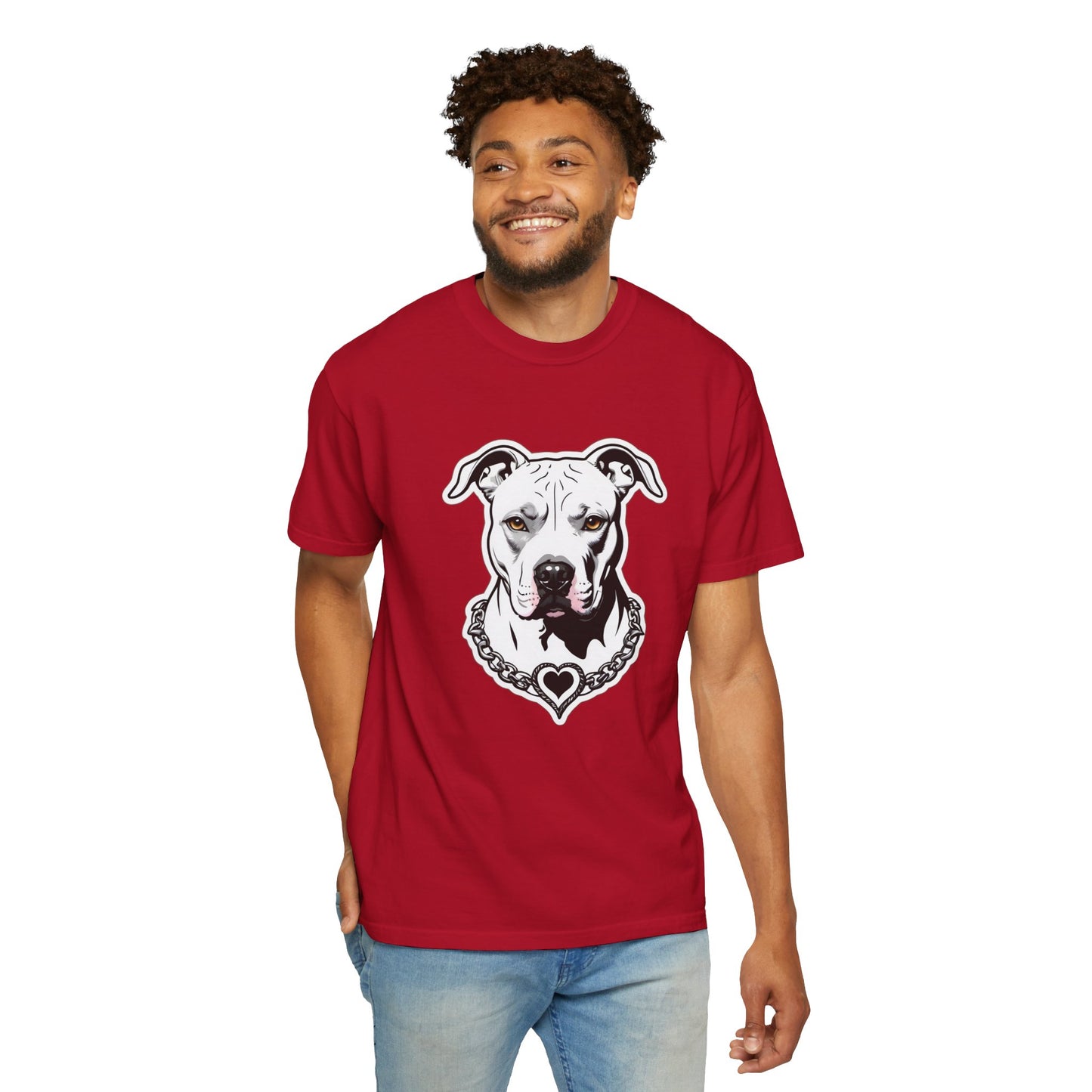 Pitbull Heart Necklace T-shirt