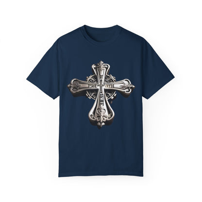 Silver Faith Cross T-shirt