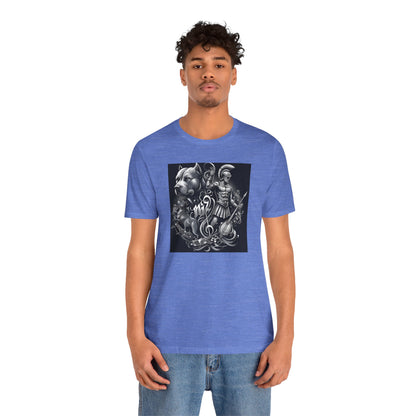 Spartan & Pitbull Musical Warrior Tattoo T-Shirt