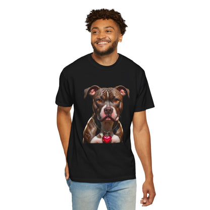 Pitbull Heart Necklace T-shirt