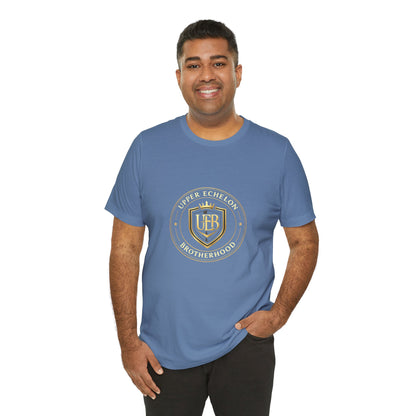 Gold Crest Shield Monogram T-Shirt — Elegant Logo Tee