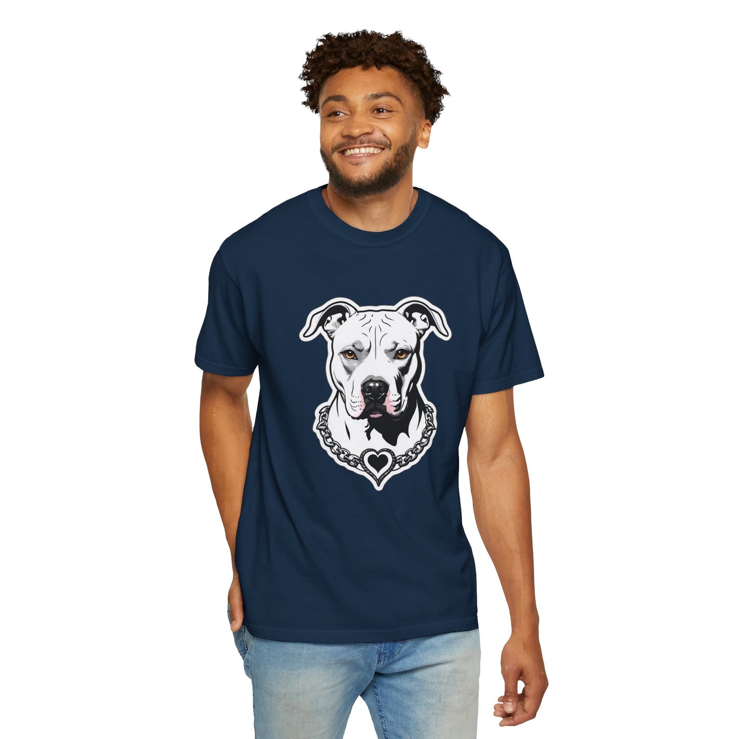 Pitbull Heart Necklace T-shirt