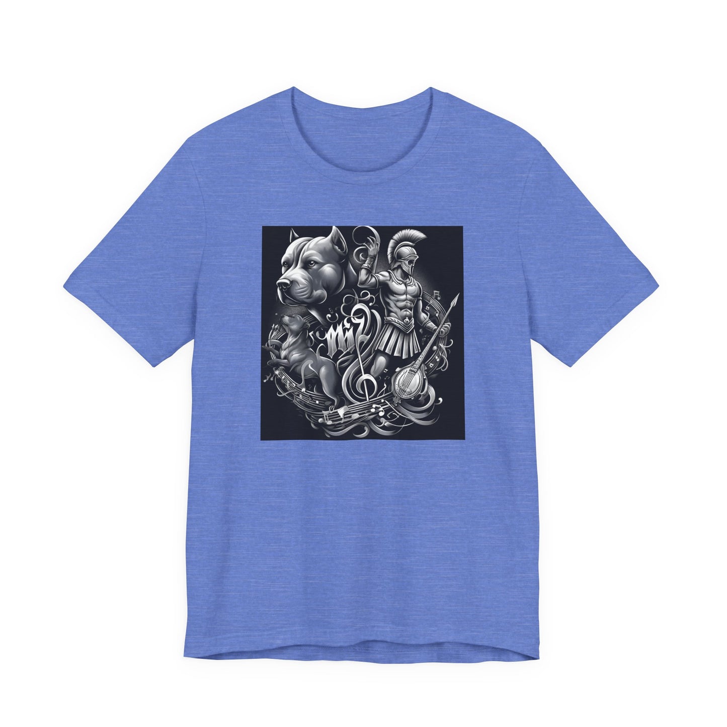 Spartan & Pitbull Musical Warrior Tattoo T-Shirt