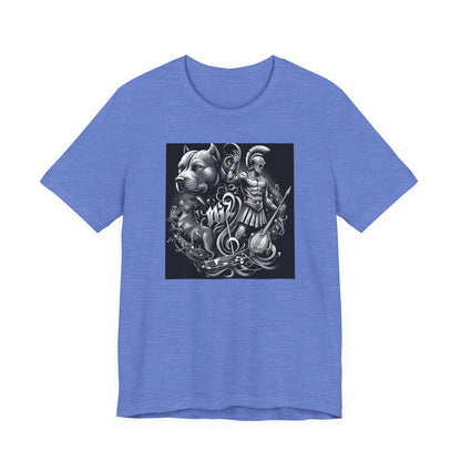 Spartan & Pitbull Musical Warrior Tattoo T-Shirt