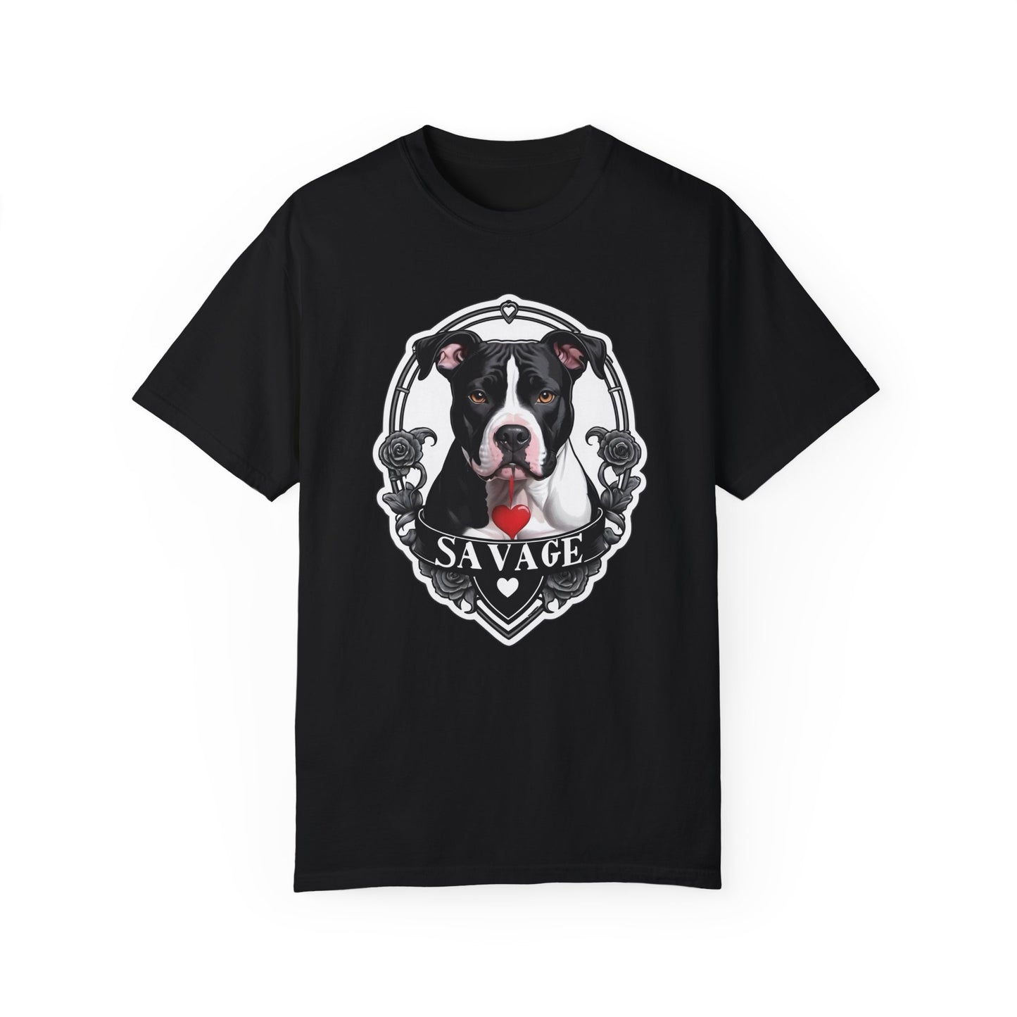 Savage Pitbull Hanging Heart T-Shirt