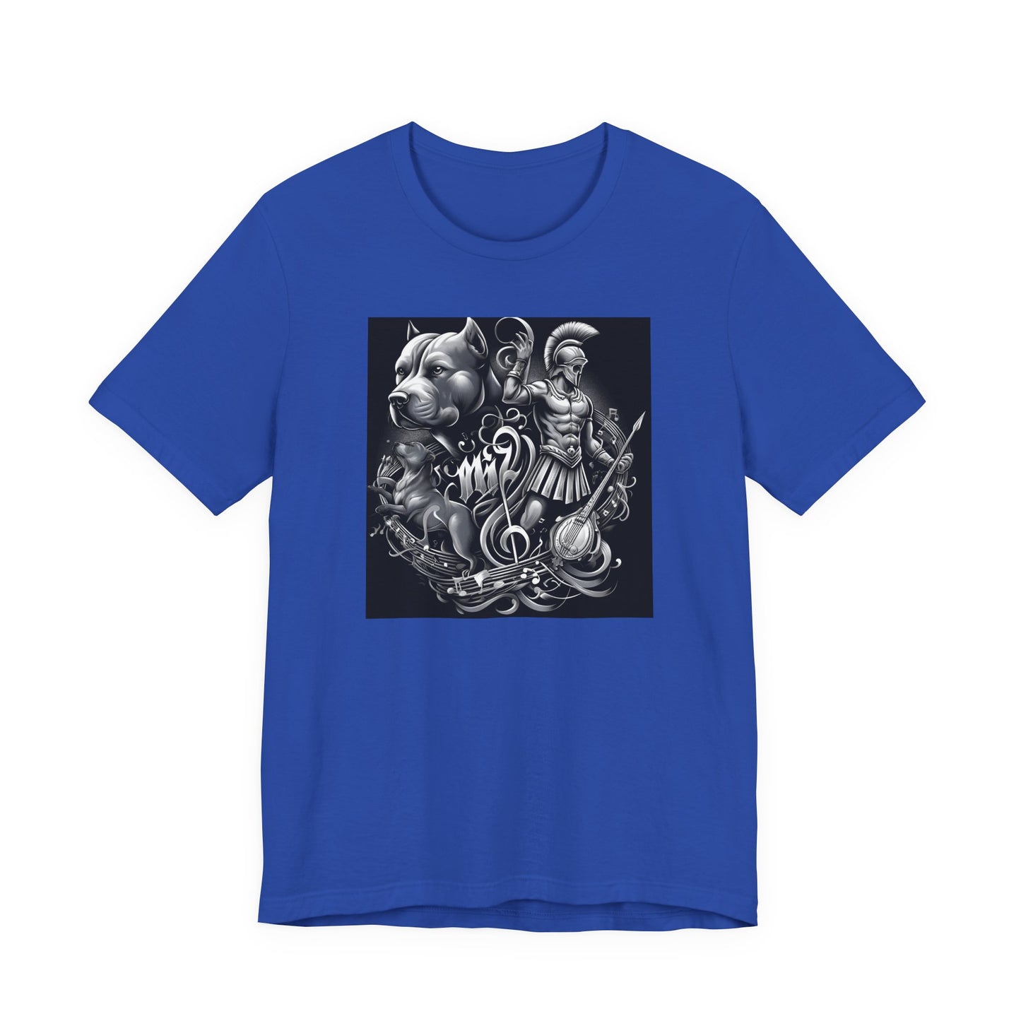 Spartan & Pitbull Musical Warrior Tattoo T-Shirt