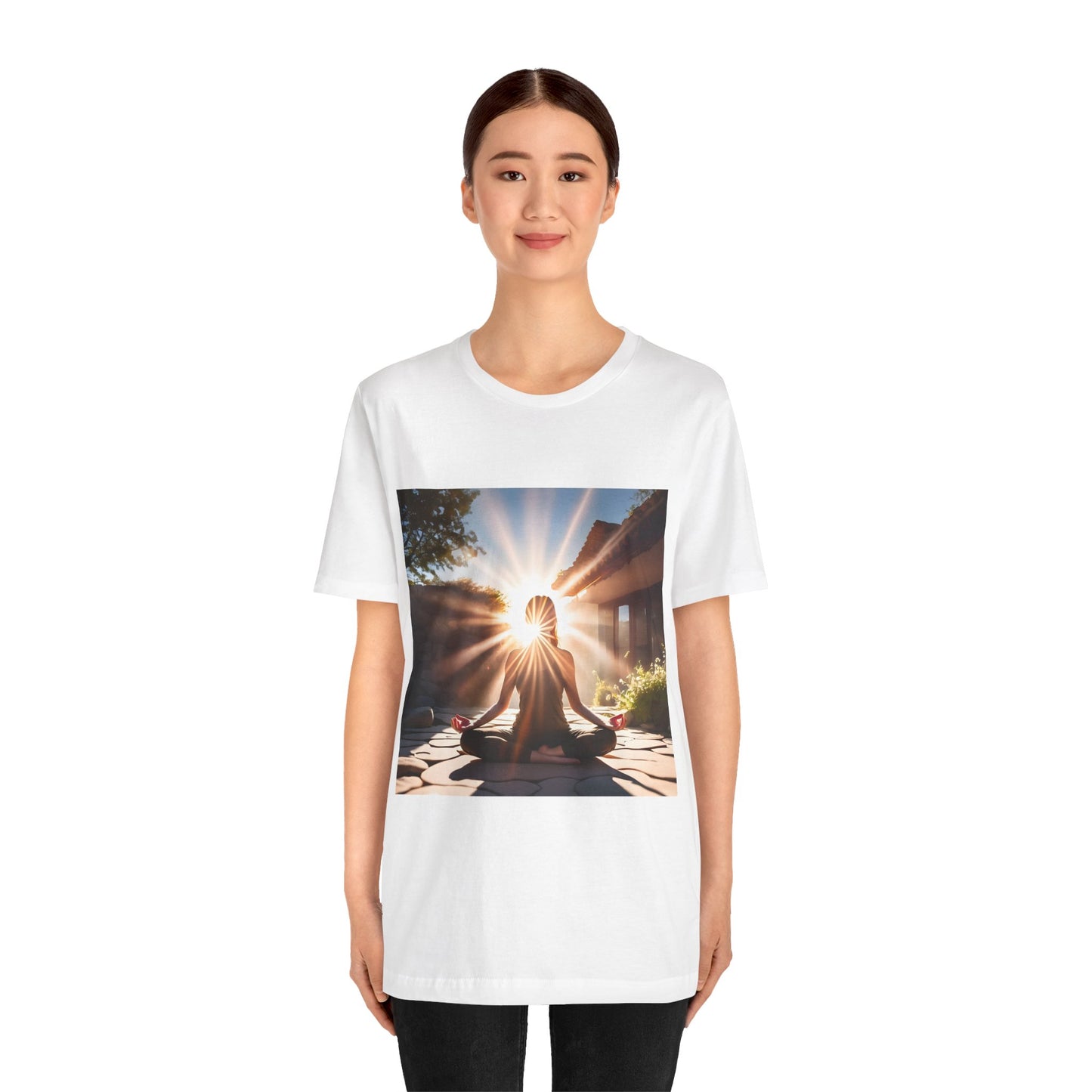 Sunrise Meditation T‑Shirt — Yoga & Mindfulness Graphic
