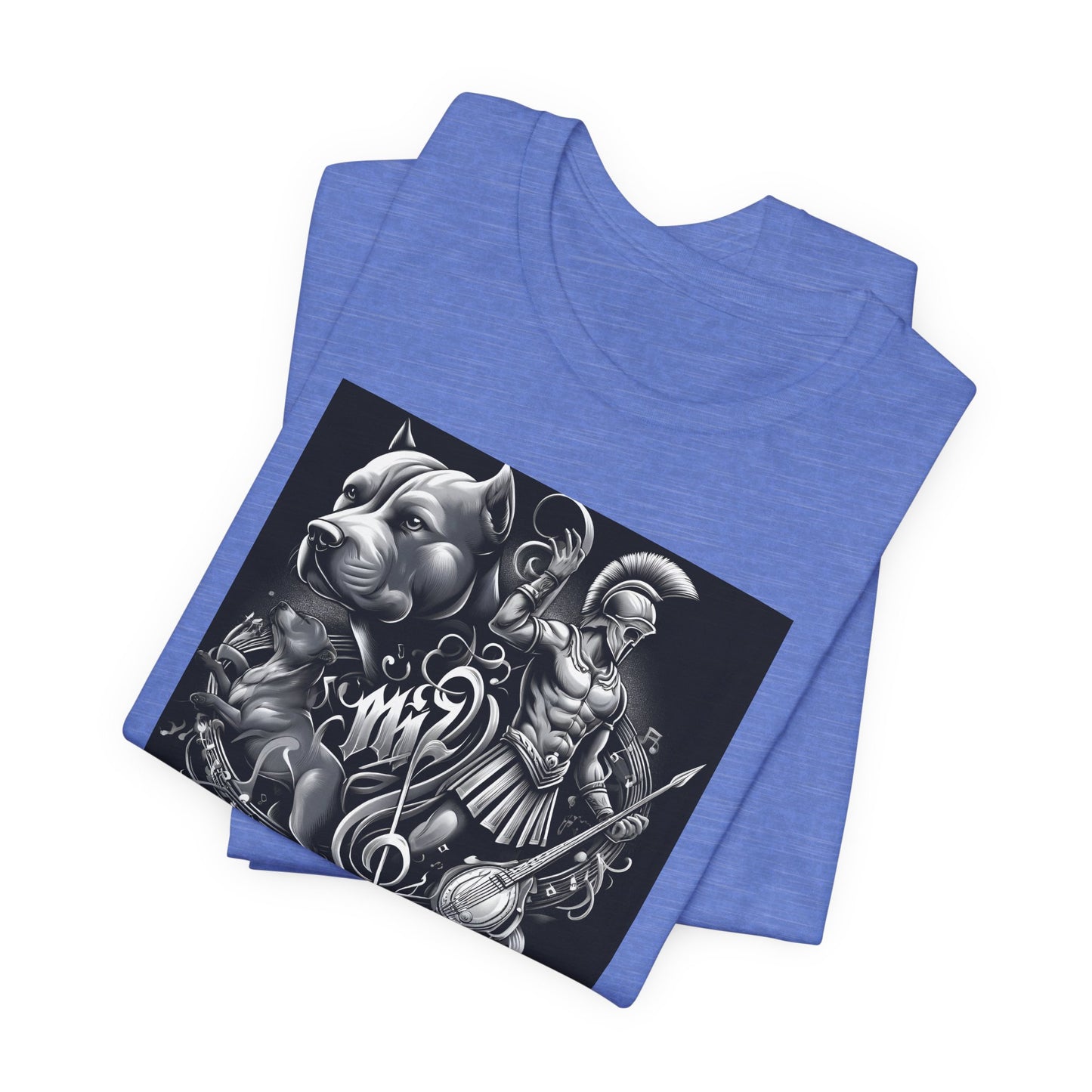 Spartan & Pitbull Musical Warrior Tattoo T-Shirt