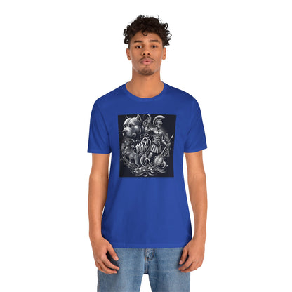 Spartan & Pitbull Musical Warrior Tattoo T-Shirt