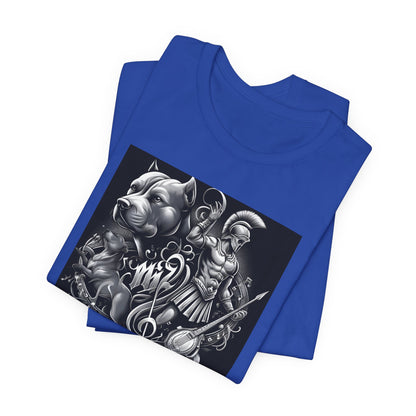 Spartan & Pitbull Musical Warrior Tattoo T-Shirt