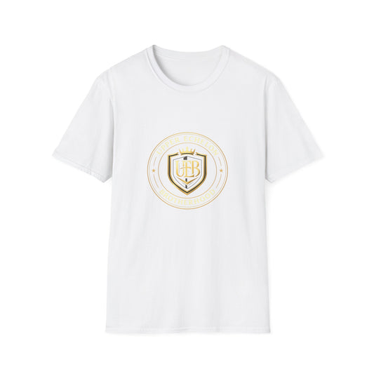 Gold Crest Shield T-Shirt — Elegant Monogram Logo Tee