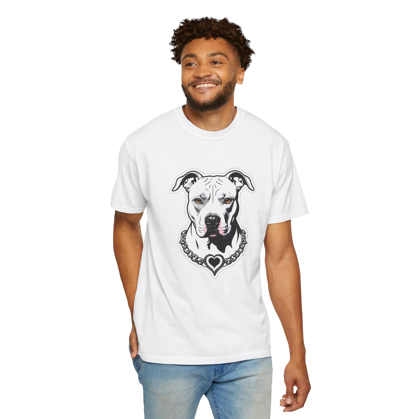 Pitbull Heart Necklace T-shirt