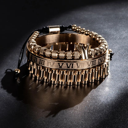 Luxury Roman numeral design bracelet