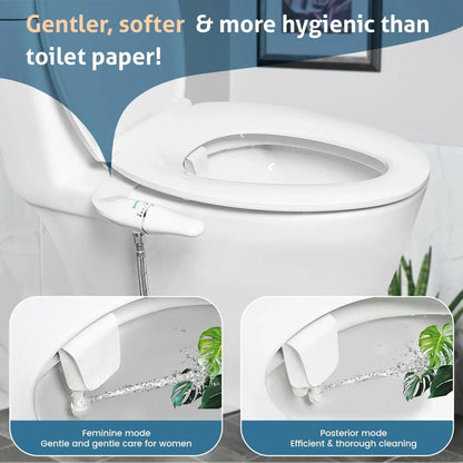 SAMODRA Ultra Slim Bidet Attachment for Toilet Seat - Dual Nozzle